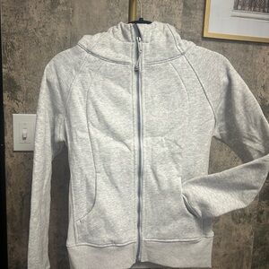 Lululemon athletica Light Gray Zip-Up hoodie set